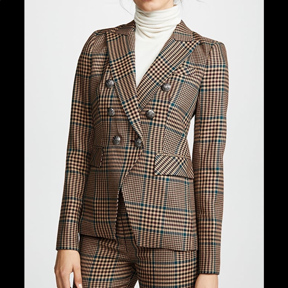 NWT Veronica Beard Plaid Miller Blazer Size 14